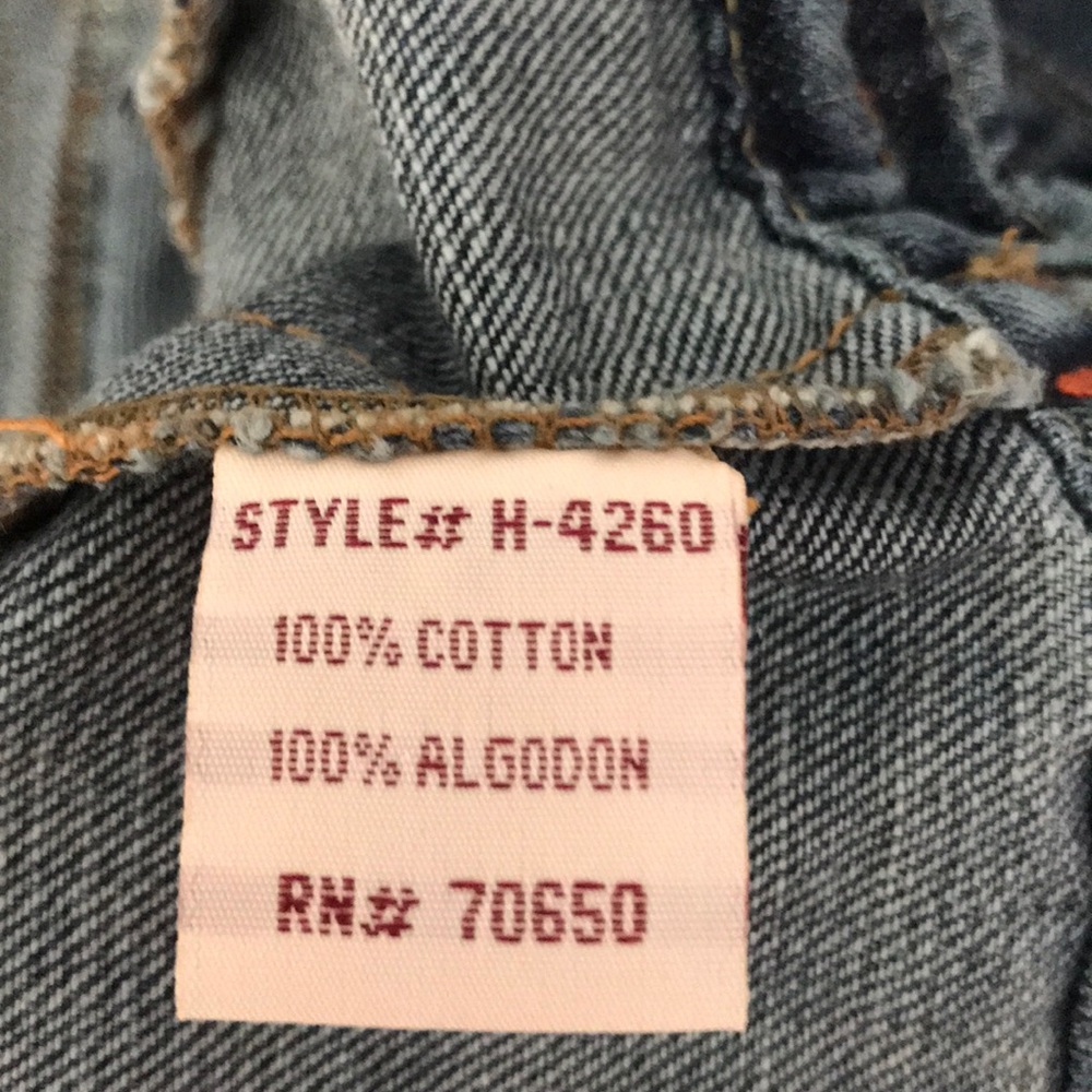 Distressed denim jacket-large - Picture 6 of 7